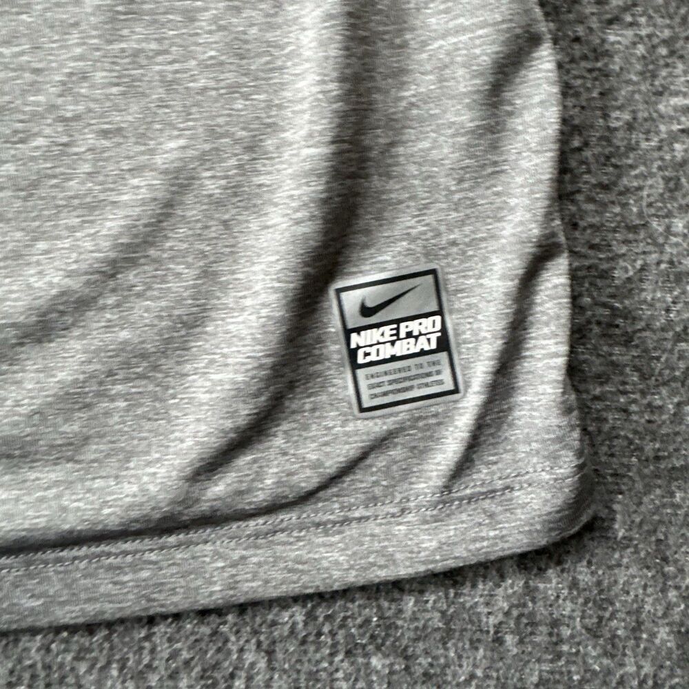 Nike Pro Combat Dri-Fit Fitted Sleeveless T Shirt Grey Athletic Mens Medium - Picture 5 of 9